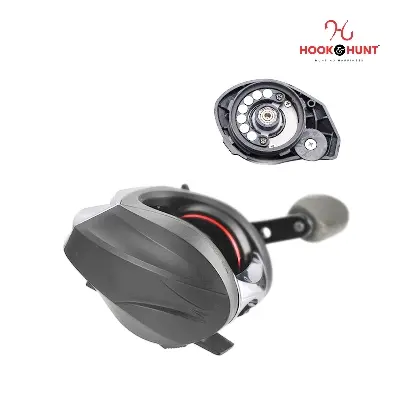 Picture of 01 Pcs Special AC200 Water Drop Fishing Reel – Left & Right Hand Drum Lure Reel with Gun Handle (Matte Black / Brown) (AC 200)