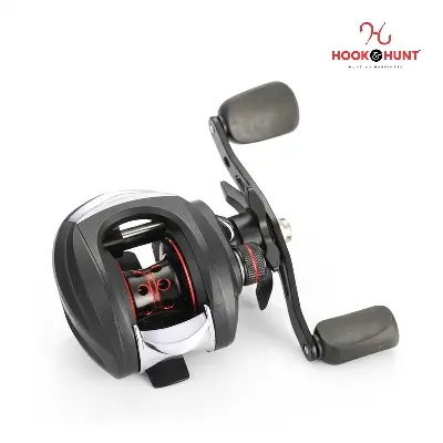 Picture of 01 Pcs Special AC200 Water Drop Fishing Reel – Left & Right Hand Drum Lure Reel with Gun Handle (Matte Black / Brown) (AC 202)