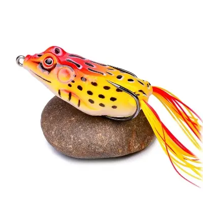 Picture of New High-Quality Artificial Frog Fishing Lure with Soft Friction Double Hook Crankbait, 05/08/12grams. (০৫ গ্রাম লাল+হলুদ)