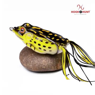 Picture of New High-Quality Artificial Frog Fishing Lure with Soft Friction Double Hook Crankbait, 05/08/12grams. (১২ গ্রাম কালো+হলুদ)
