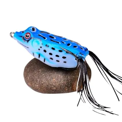 Picture of New High-Quality Artificial Frog Fishing Lure with Soft Friction Double Hook Crankbait, 05/08/12grams. (১২  গ্রাম নীল)