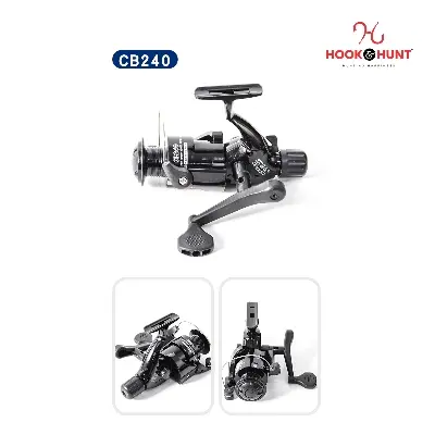 Picture of CB 140 to 640 Reel – Snake Fishing Reel 4000 Type – Spinning Reel with Folding & Ordinary Handle (Glossy Black) for Casting & Sea Rods. (Model - 240)