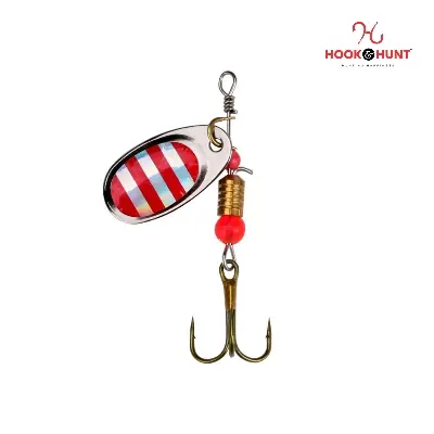 Picture of High-Quality Metal Spinner Bait with Triple Hook - Vibrant Fishing Lure (১২ পিস)