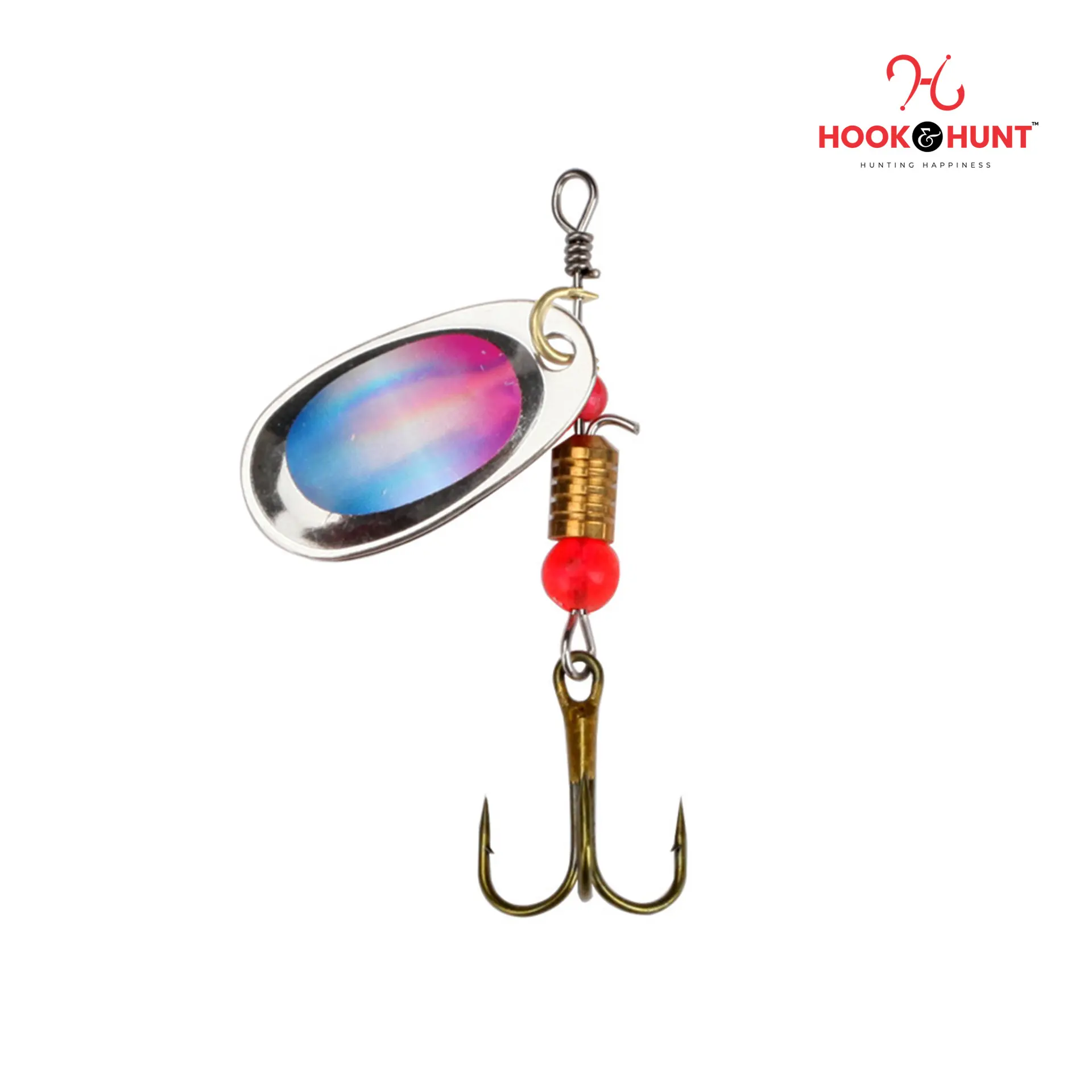 Picture of High-Quality Metal Spinner Bait with Triple Hook - Vibrant Fishing Lure (১২ পিস)