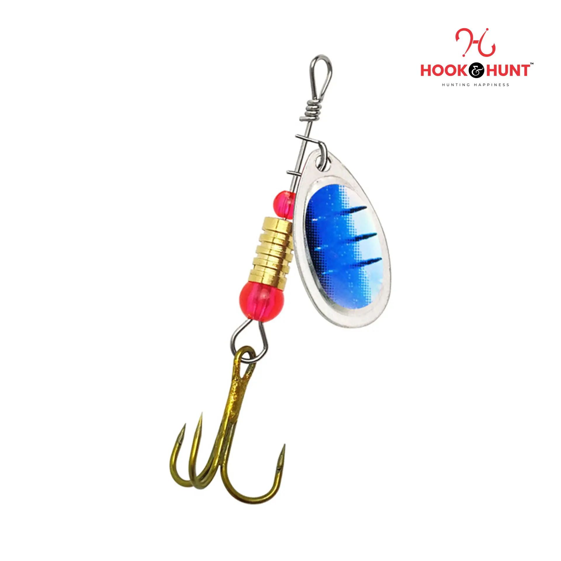 Picture of High-Quality Metal Spinner Bait with Triple Hook - Vibrant Fishing Lure (১২ পিস)