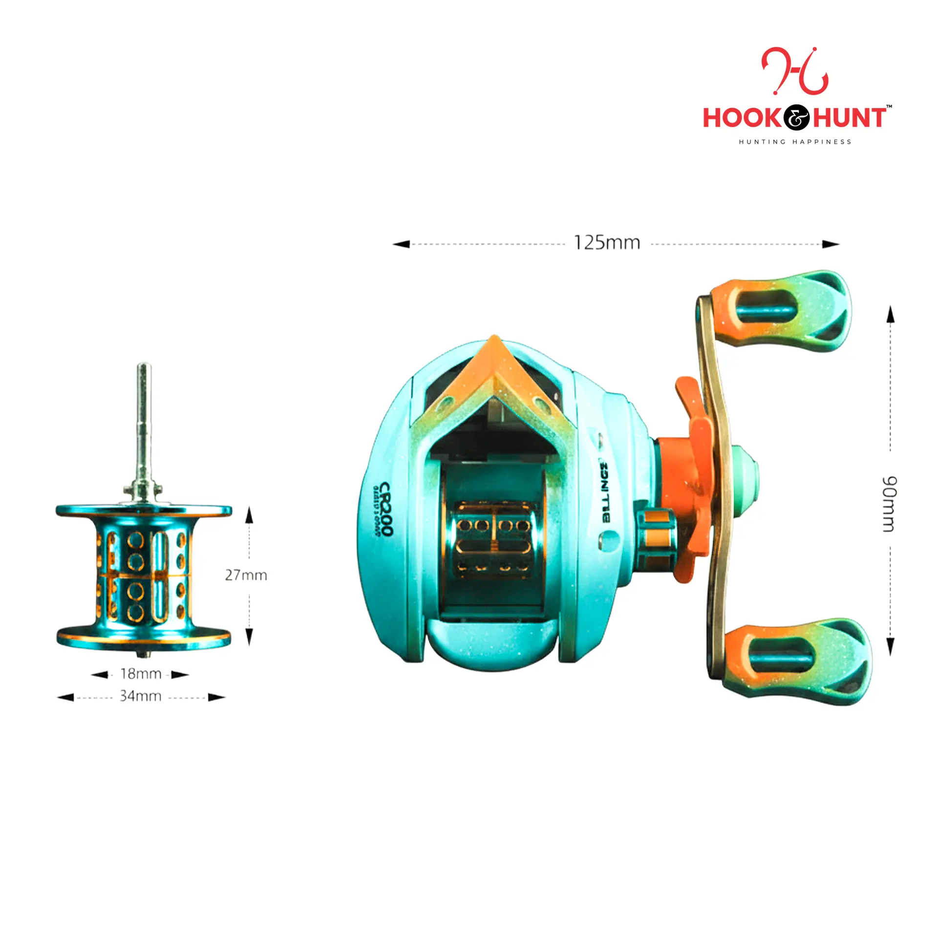 Picture of 01 PCS High-Performance CR- 200 Luya Water Drop Reel – Long Casting Metal Baitcasting Reel, Anti-Explosion Line, Left/Right Hand Options. (CR 200)