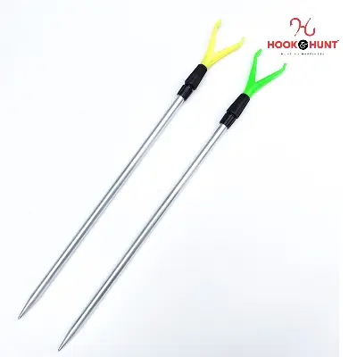 Picture of Stainless Steel Dual-Purpose Fishing Rod Holder Stand – Durable Steel Frame with Soft Rubber Grip (স্টিল)