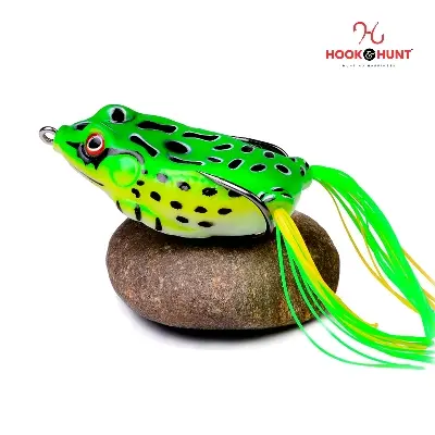 Picture of 01 Pcs Green+Yellow Soft Frog Bionic Lures Artificial Floating Double Hook Crankbait. (০৫ গ্রাম সবুজ+হলুদ)