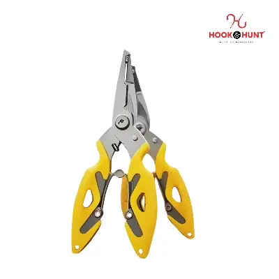 Picture of 01 Pcs High-Performance Yellow Colour Multifunctional Portable Stainless Steel Fishing Pliers – Line Cutter, Hook Remover, Lure Adjuster – Creativity (হলুদ)
