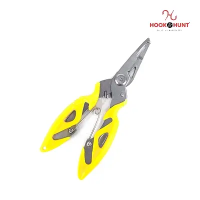 Picture of 01 Pcs High-Performance Yellow Colour Multifunctional Portable Stainless Steel Fishing Pliers – Line Cutter, Hook Remover, Lure Adjuster – Creativity (হলুদ)