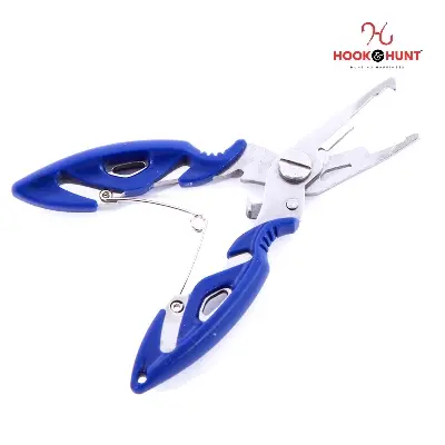 Picture of Stainless Steel Multi-Function Fishing Pliers with Line Cutter, Hook Remover, and Lure Adjuster - New High-Quality Fishing Tool (নীল)
