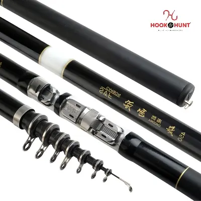 Picture of SM Black & White Ultra-light & Ultra-hard Rock Fishing Rod – 300 cm/360 cm/450 cm Dual-purpose Fiberglass Sea Casting Rod. (300 cm)
