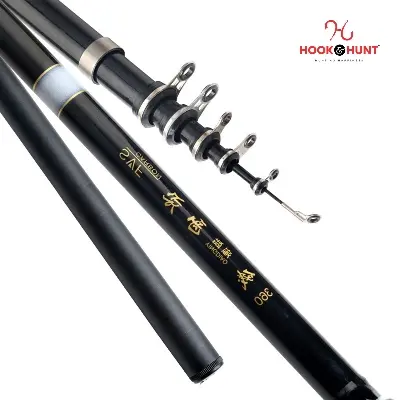 Picture of SM Black & White Ultra-light & Ultra-hard Rock Fishing Rod – 300 cm/360 cm/450 cm Dual-purpose Fiberglass Sea Casting Rod. (300 cm)