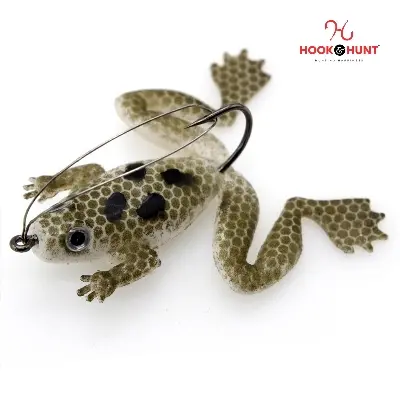 Picture of 01 Piece Artificial Simulation Thunder Frog Bait – 6cm 5g Anti-Hanging Soft Lure with Hook for Black Fish (ধূসর)