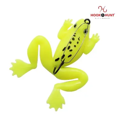 Picture of 01 Piece Artificial Simulation Thunder Frog Bait – 6cm 5g Anti-Hanging Soft Lure with Hook for Black Fish (হলুদ)