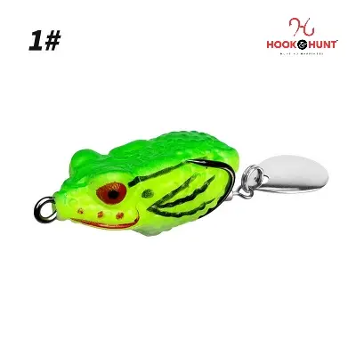 Picture of High-Quality Fishing Lures for Trolling and Bottom Fishing - Multi-Color, Double Hook Sequin Frog (1#)