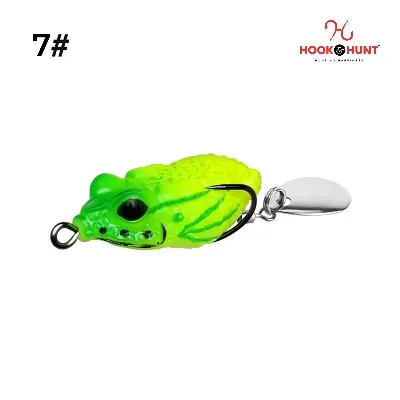 Picture of High-Quality Fishing Lures for Trolling and Bottom Fishing - Multi-Color, Double Hook Sequin Frog (7#)
