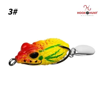 Picture of High-Quality Fishing Lures for Trolling and Bottom Fishing - Multi-Color, Double Hook Sequin Frog (3#)