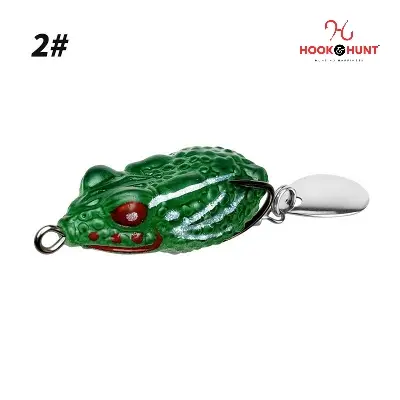 Picture of High-Quality Fishing Lures for Trolling and Bottom Fishing - Multi-Color, Double Hook Sequin Frog (2#)