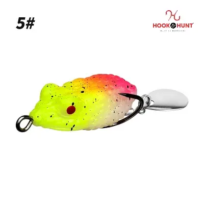 Picture of High-Quality Fishing Lures for Trolling and Bottom Fishing - Multi-Color, Double Hook Sequin Frog (5#)