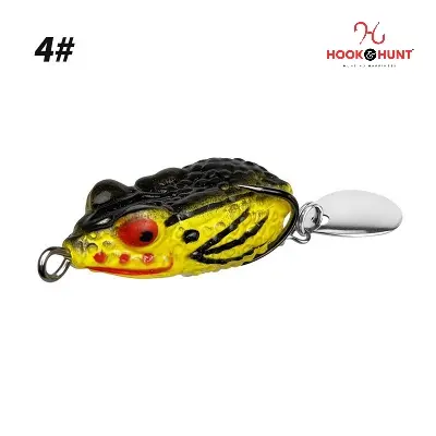 Picture of High-Quality Fishing Lures for Trolling and Bottom Fishing - Multi-Color, Double Hook Sequin Frog (4#)