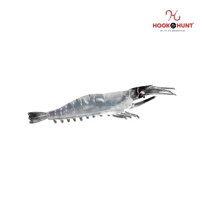Picture of 01 Pcs Soft Shrimp Lure – 9.5cm 3.5g Luminous Fake Shrimp Bait with Red Eyes & Hook Hole for Sea Fishing (1#)