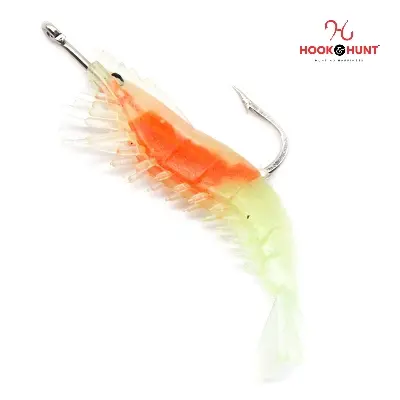 Picture of 01 Pcs Premium High-Performance Soft Lead Shrimp Lure – 6cm 3g Luminous Simulation Bait for Sea & River Fishing (4# Night light)