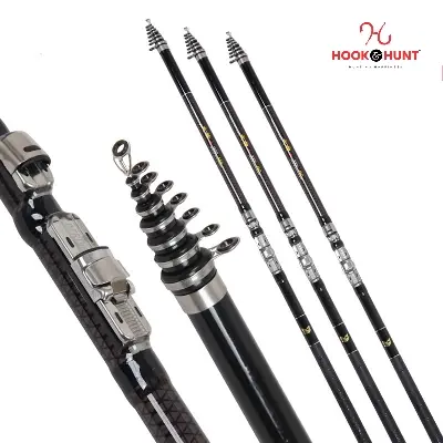 Picture of 300 cm / 360 cm / 450 cm Alpha Copy Carbon Short Section Dual Purpose Rock Fishing Rod – Premium carbon fiber build Rod. (450 CM)