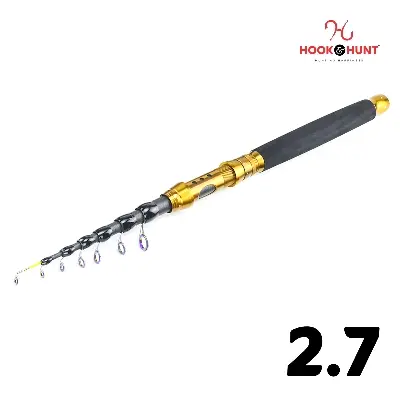 Picture of YG 107 - Model Carbon Fiber Telescopic Sea Fishing Rod (180 cm - 360 cm) – Retractable Ultra-Hard Lure Rod with Compact Travel Design (270 cm)