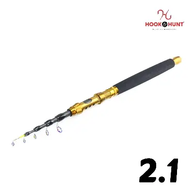 Picture of YG 107 - Model Carbon Fiber Telescopic Sea Fishing Rod (180 cm - 360 cm) – Retractable Ultra-Hard Lure Rod with Compact Travel Design (210 cm)