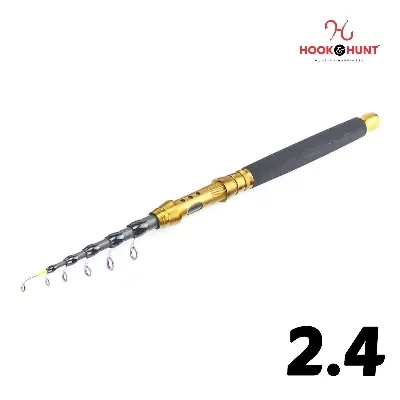 Picture of YG 107 - Model Carbon Fiber Telescopic Sea Fishing Rod (180 cm - 360 cm) – Retractable Ultra-Hard Lure Rod with Compact Travel Design (240 cm)