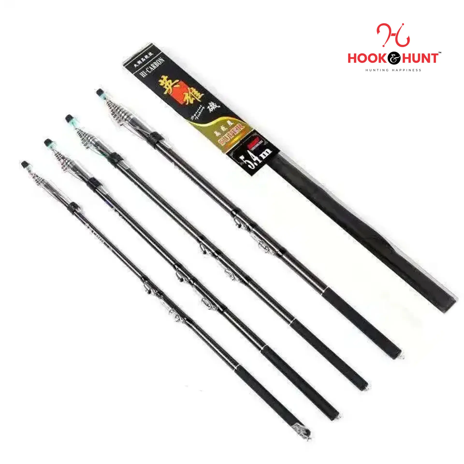 Picture of 450 cm Alpha Copy Carbon Short Section Dual Purpose Rock Fishing Rod – Premium carbon fiber build Rod. (450 cm)