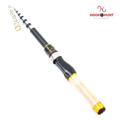Picture of YG 008 - Model Ultra Short Portable Mini Sea Fishing Rod (180 cm - 210 cm) – Retractable Pocket Travel Lure Rod Fiberglass, Hard Action (210 cm - (Spinning))
