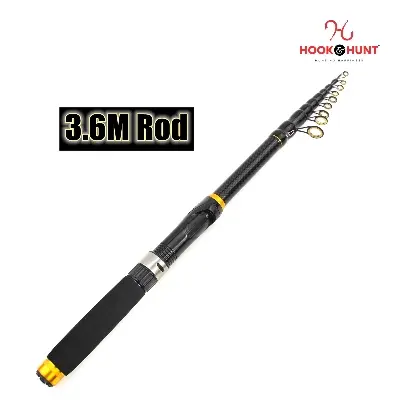 Picture of YG 010 - Model Carbon Fiber Telescopic Sea Fishing Rod (300 cm - 360 cm) – Portable Retractable Lure Fishing Rod, Hard Action (360 cm)