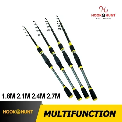Picture of YG 038 - Model Carbon Fiber Telescopic Sea Fishing Rod (270 cm) – Ultralight Ultra-Short Portable Travel Fishing Rod, Hard Action (270 cm)