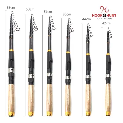 Picture of YG 020 - Model Ultra-Short Retractable Carbon Fiber Sea Fishing Rod (300 cm - 360 cm) – Cork Handle Multi-Functional Lure & Boat Fishing Rod (360 cm)