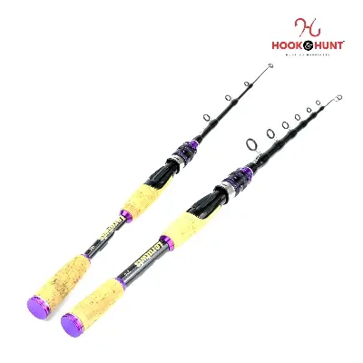 Picture of YG 102 - Model  High Carbon Fiber Telescopic Sea Fishing Rod (270 cm) – Retractable Lure Rod with Super Hard Cork Handle for Bass & Snakehead Fishing (270 cm)