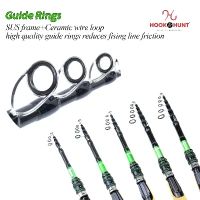 Picture of YG 101 - Model Carbon Fiber Telescopic Sea Fishing Rod (240 Cm) – Retractable Lure Rod with Cork Handle, Super Stiff for Bass & Snakehead Fishing (240 cm)