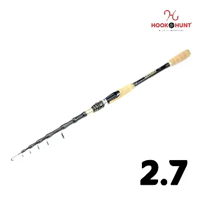 Picture of YG 104 - Model High Carbon Telescopic Sea Fishing Rod (270 cm) – Retractable Lure Rod with Cork Handle, Ultra-Hard for Raft, Rock & Sea Fishing (270 cm)