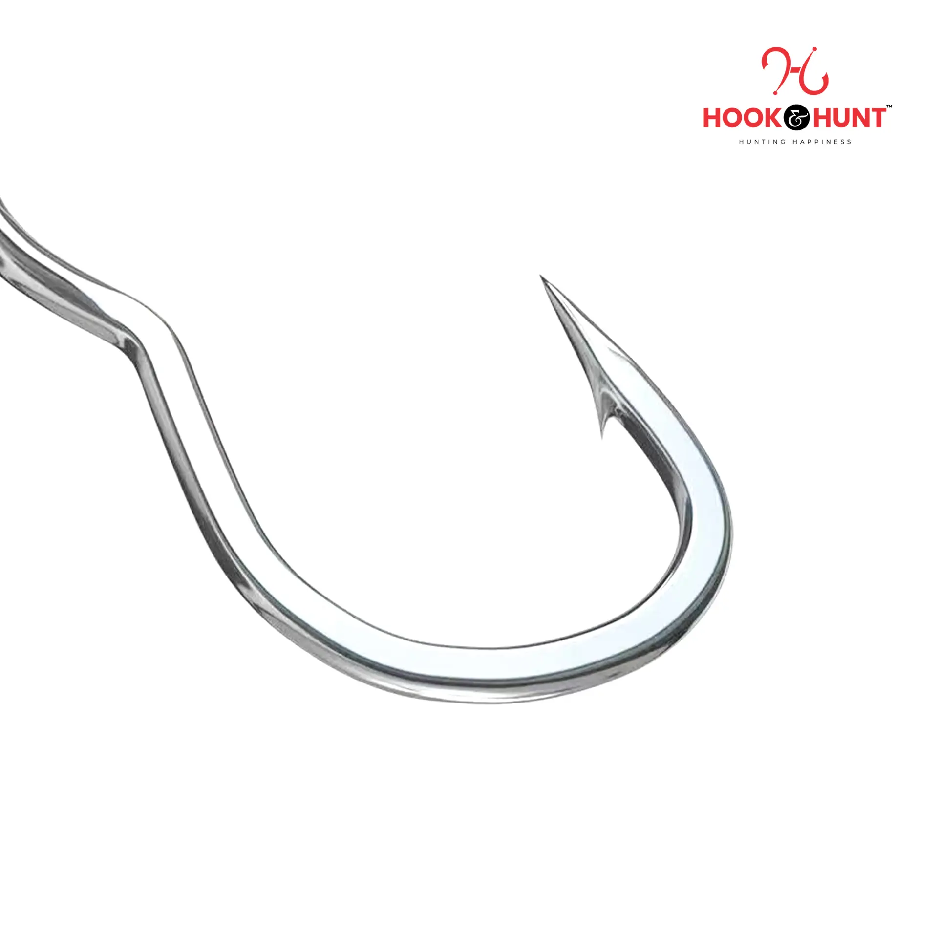 Picture of 12 Piece Hook & Hunt Tube-Attached Flip Fishing Hook No.5–14 – Anti-Spit Anti-Reverse Barbed Hook for Pond & Reservoir Fishing (Size - 5)