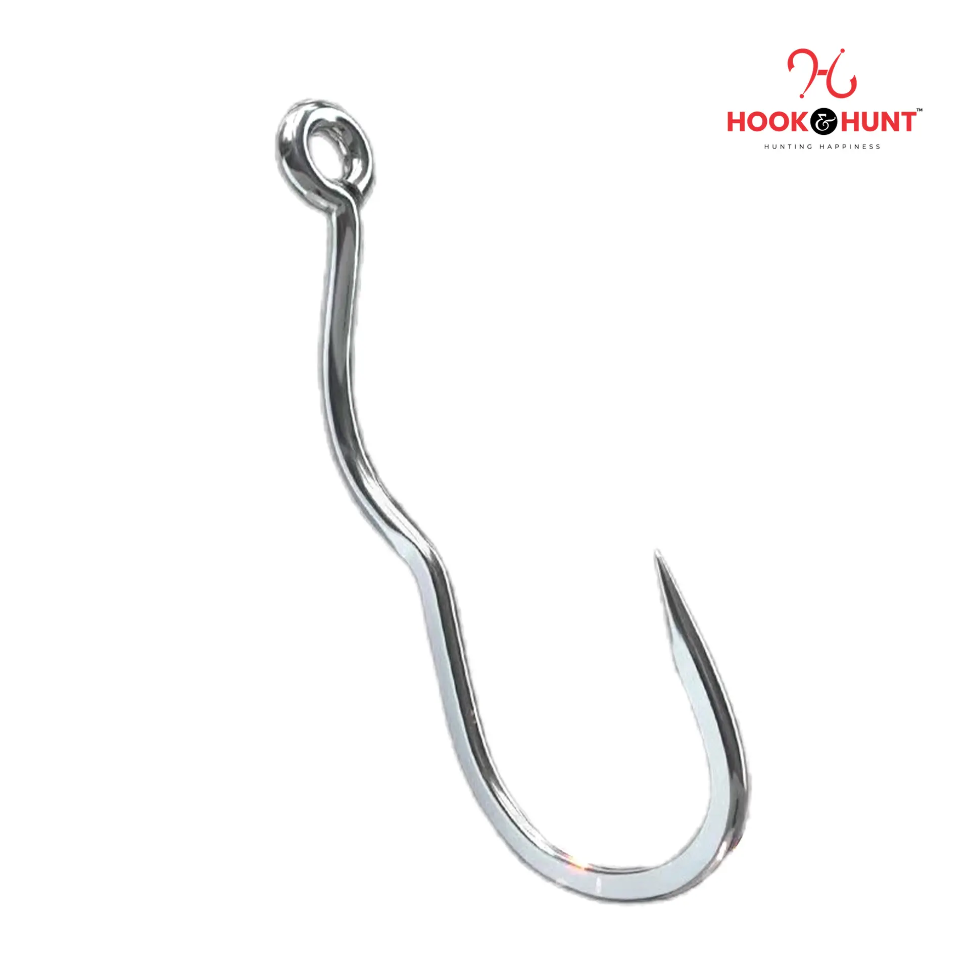 Picture of 12 Piece Hook & Hunt Tube-Attached Flip Fishing Hook No.5–14 – Anti-Spit Anti-Reverse Barbed Hook for Pond & Reservoir Fishing (Size - 6)