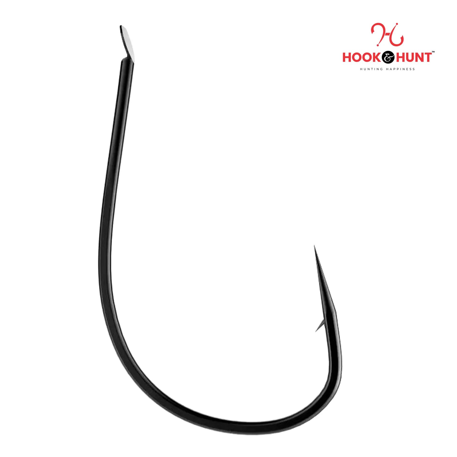 Picture of 12 Piece Hook & Hunt Large Alloy Steel Stream Fishing Hook No.14–22 – Barbed Flip Fly Hook for Big Fish Live Bait & Stream Fishing (Size - 20)