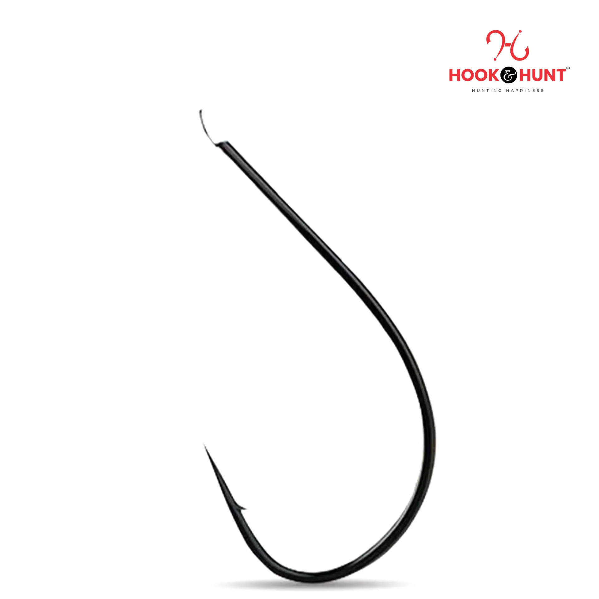 Picture of 12 Piece Hook & Hunt Large Alloy Steel Stream Fishing Hook No.14–22 – Barbed Flip Fly Hook for Big Fish Live Bait & Stream Fishing (Size - 20)