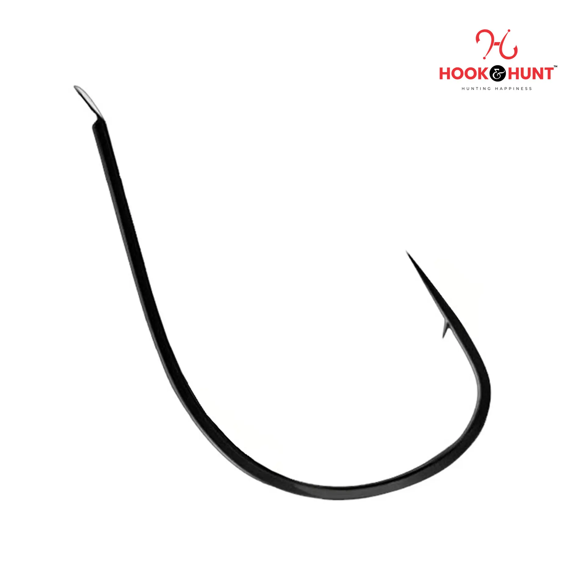 Picture of 12 Piece Hook & Hunt Large Alloy Steel Stream Fishing Hook No.14–22 – Barbed Flip Fly Hook for Big Fish Live Bait & Stream Fishing (Size - 20)