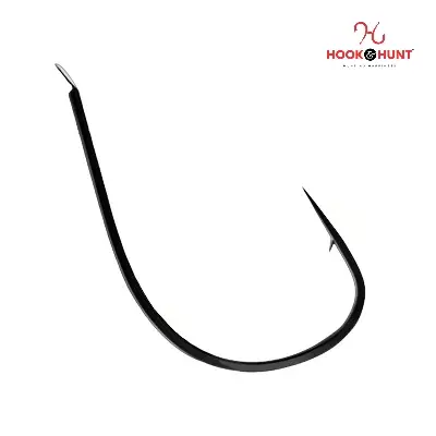 Picture of 12 Piece Hook & Hunt Large Alloy Steel Stream Fishing Hook No.14–22 – Barbed Flip Fly Hook for Big Fish Live Bait & Stream Fishing (Size - 22)