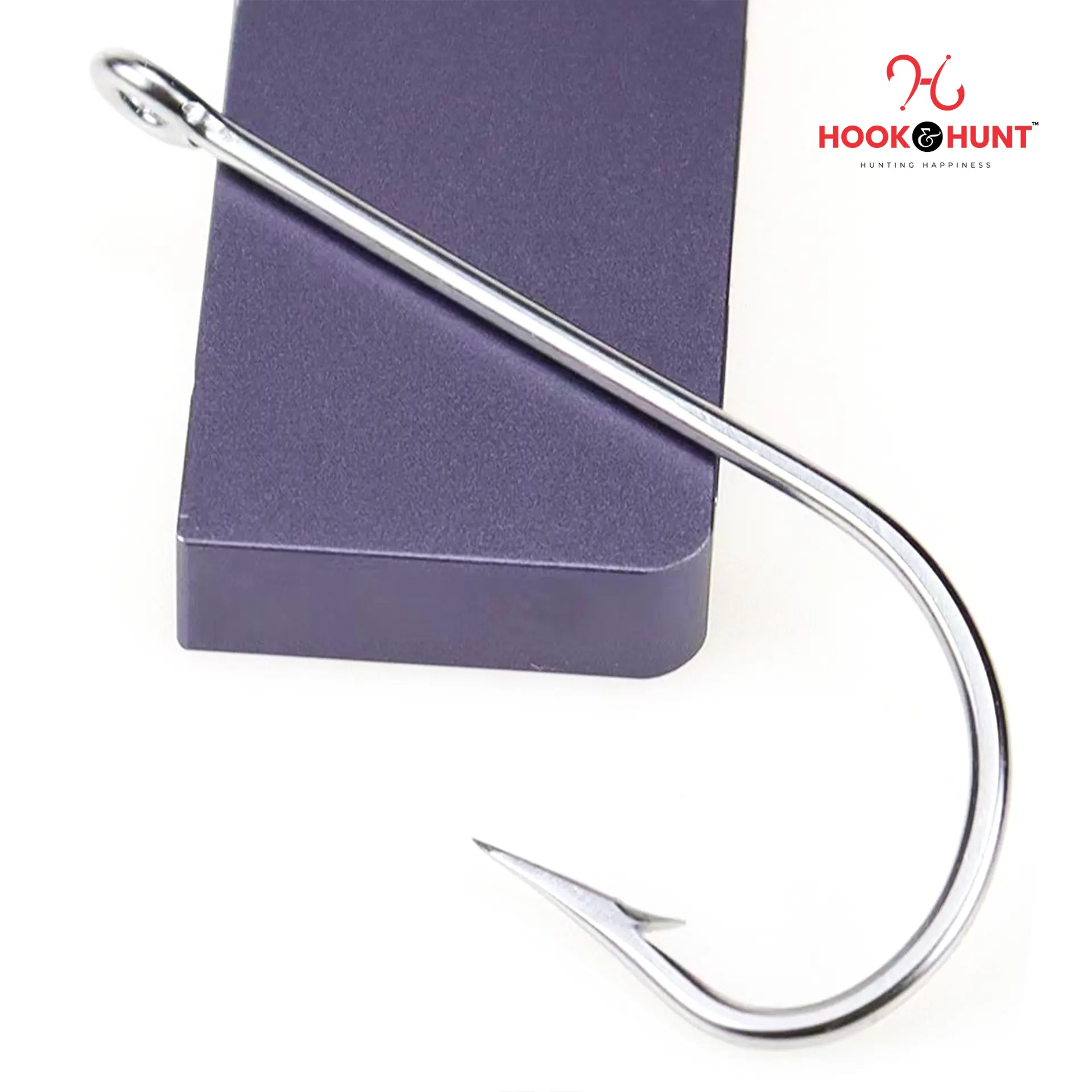 Picture of 12 Piece Hook & Hunt Long Shank Seahorse Fishing Hook No.8–5/0 – Straight Shank Barbed Sea Fishing Hook with Eye Hole for Boat Fishing (Size - 3/0)