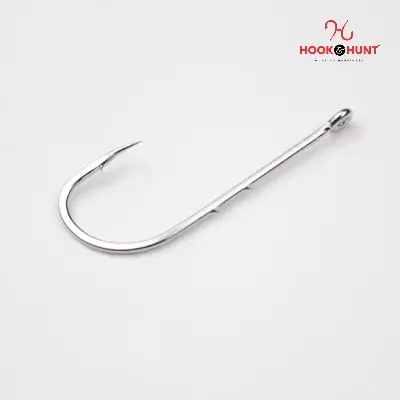 Picture of 12 Piece Hook & Hunt Double Barbed Tidal Fishing Hook Long Shank with Tube – Sea & Lure Fishing Barbed Hook (Size - 3/0)