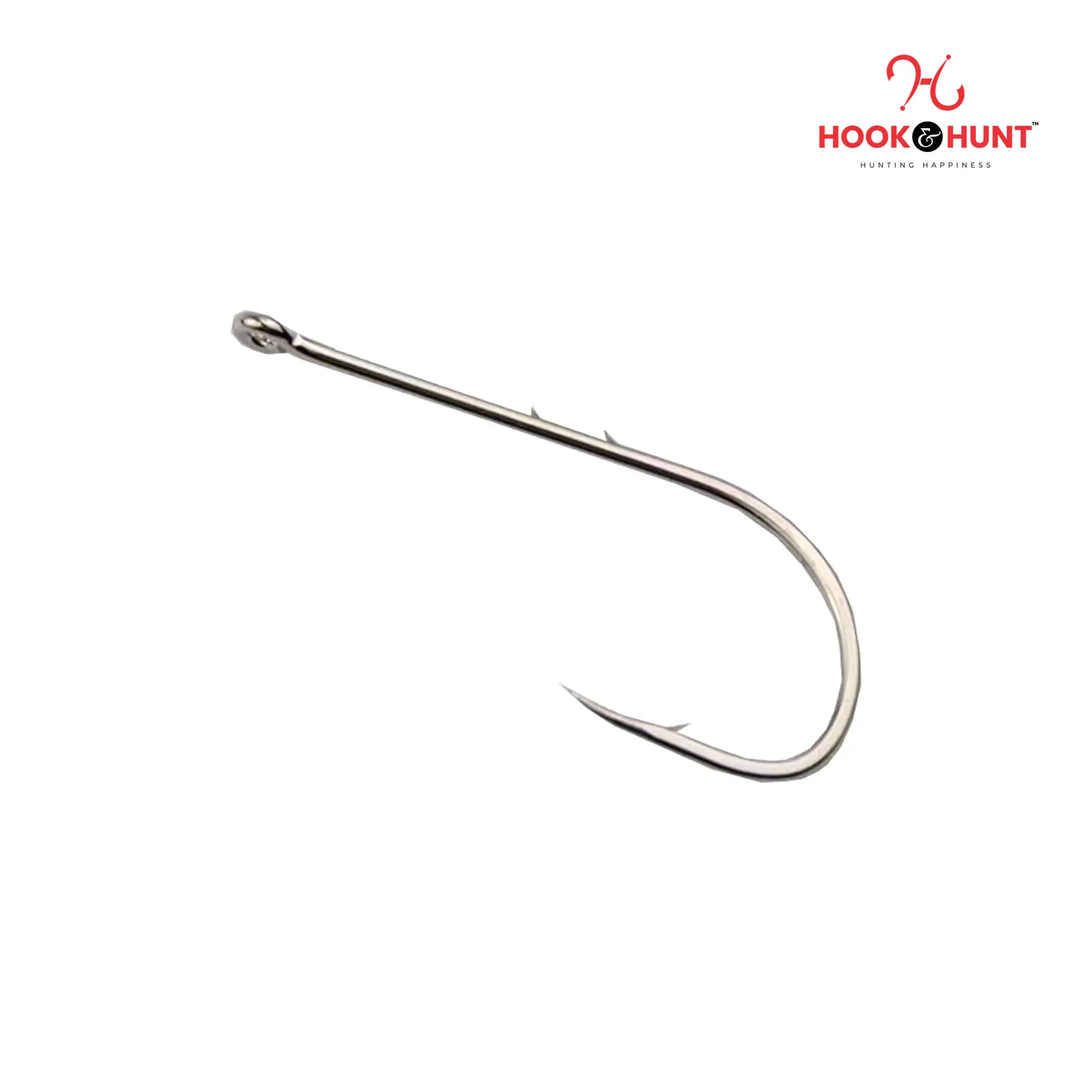 Picture of 12 Piece Hook & Hunt Double Barbed Tidal Fishing Hook Long Shank with Tube – Sea & Lure Fishing Barbed Hook (Size - 2/0)
