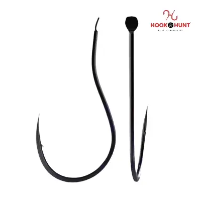 Picture of 10 Piece Hook & Hunt Crank Chinu Barbed Fishing Hook 0.1–11 – Thin Wire Improved Hook for Sea & Rock Fishing (Size - 2)