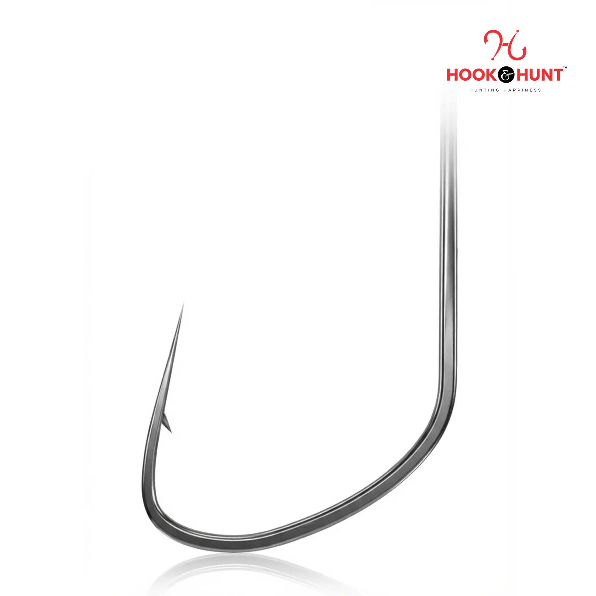 Picture of 12 Piece Hook & Hunt Competition-Grade Wolf Tooth Fishing Hook No.2–10 – Thin Wire Taihe Alloy Carp & Crucian Hook (Size - 7)